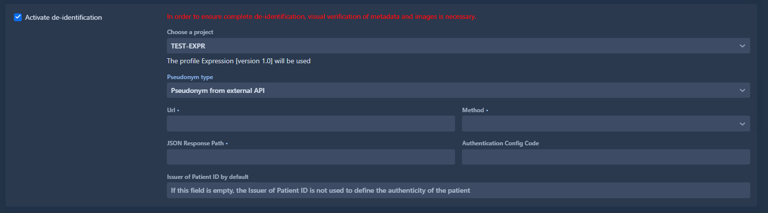 Pseudonym from API